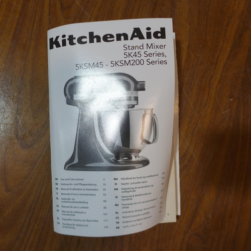 6298 - Kitchenaid Stand Mixer - This lot requires a UK adapter (342-4) *This lot is subject to Vat