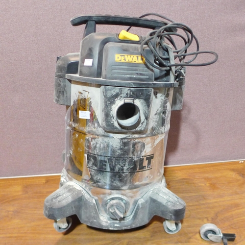 6325 - Dewalt 38L Wet Dry Vacuum Cleaner (Broken Wheel)  This lot requires a UK adapter (342-8) *This lot i... 