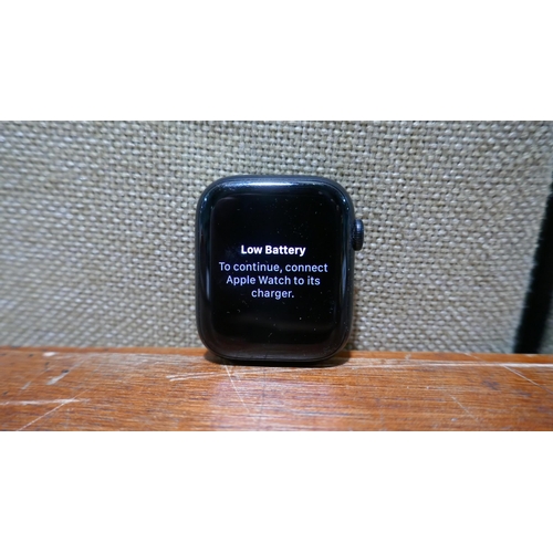 6115 - Apple Series 8 Midnight 45mm smart watch with box, charger and Midnight Sports Band (Model: MNP13B/A... 