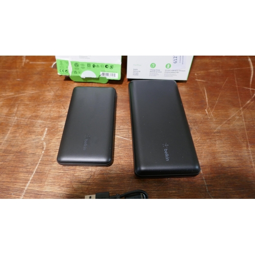 6123 - Two Belkin Powerbanks (348-171) *This lot is subject to Vat