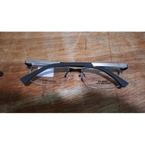 6152 - Emporio Armani Black Metal glasses with case (348-255) *This lot is subject to Vat