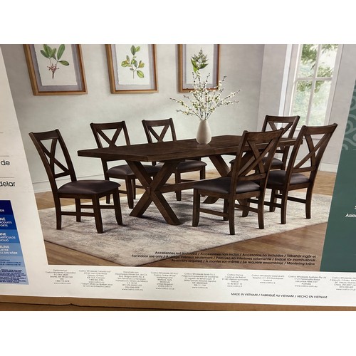 3281 - A Blakely seven piece Extendable Whalen Dining Set - (Incomplete), Original RRP £666.66 + Vat (4217-... 