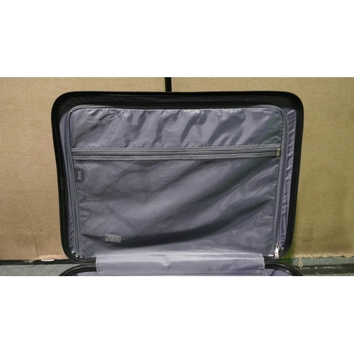 6370 - Rock Byron 3 piece Charcoal Hardside Suitcase Set     (348-158) *This lot is subject to Vat