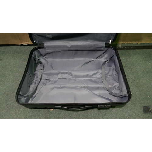 6370 - Rock Byron 3 piece Charcoal Hardside Suitcase Set     (348-158) *This lot is subject to Vat