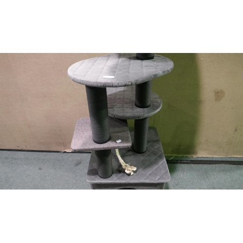 6373 - 6 Level Quilted Large cat Tree  (348-365) *This lot is subject to Vat