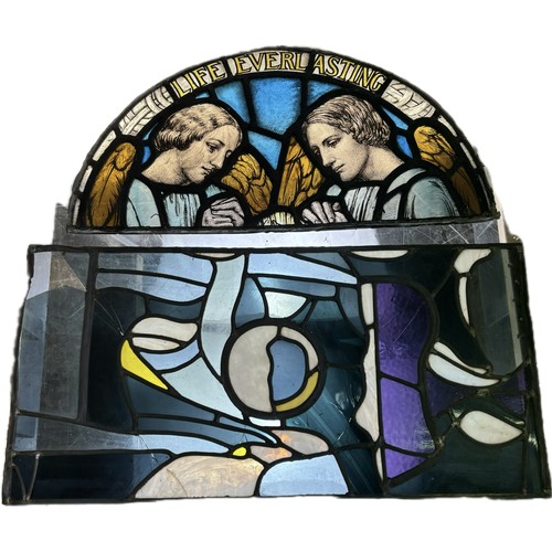 9067 - A large quantity of assorted leaded stained glass panels