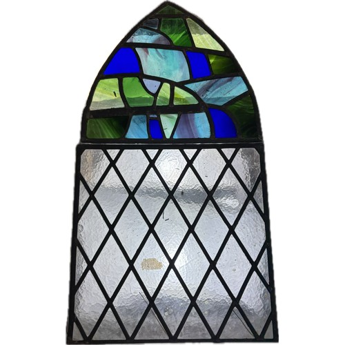 9067 - A large quantity of assorted leaded stained glass panels