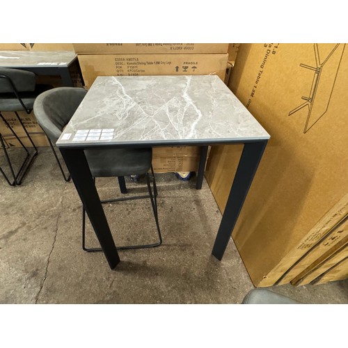 3087 - A Milano square bar table with two Milano bar stools