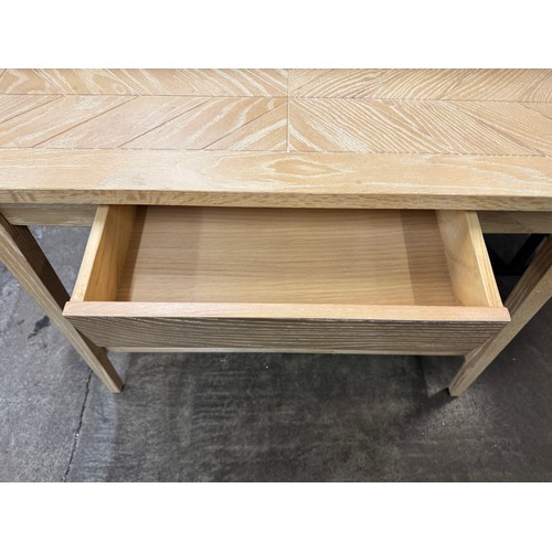 3184 - A light oak single draw console table