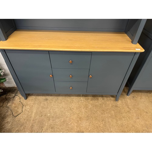 3237 - A Portland blue large sideboard with dresser top