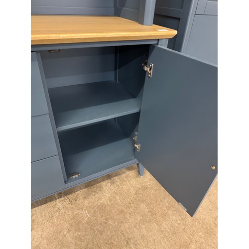 3237 - A Portland blue large sideboard with dresser top