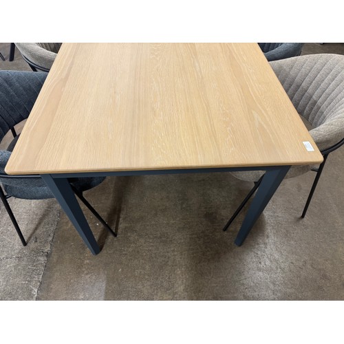 3236 - A Portland blue 140cm dining table with a set of 4 chairs