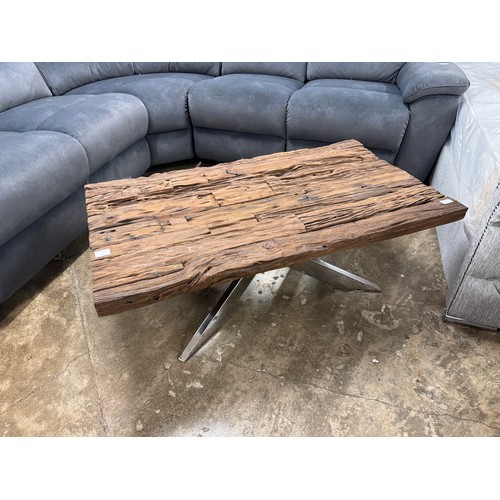 3177 - A railway sleeper coffee table *This lot is subject to VAT