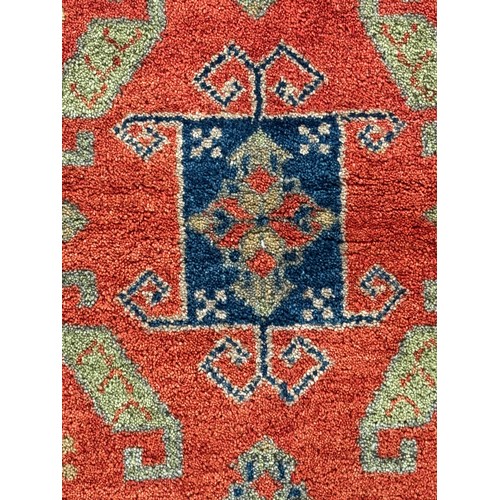 3151 - 180  x 120 thick wool pile hand woven Persian village rug, rust grand/burnt orange grand