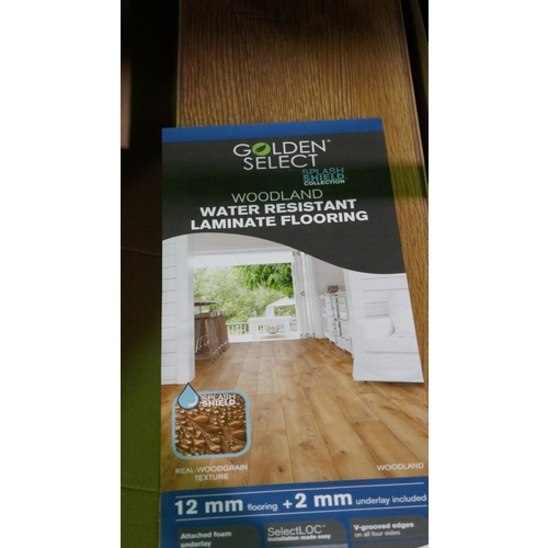 6479 - Golden Oak  Laminate Flooring   (348-56-58) *This lot is subject to Vat