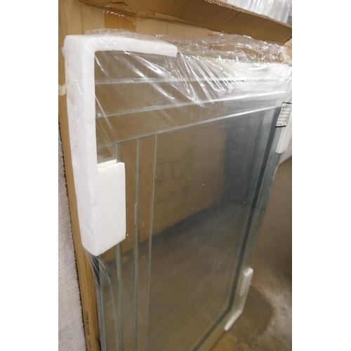 3288 - A bevelled frame mirror, 120cm x 80cm