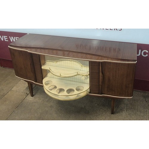 20 - A Beautility afromosia metamorphic cocktail sideboard