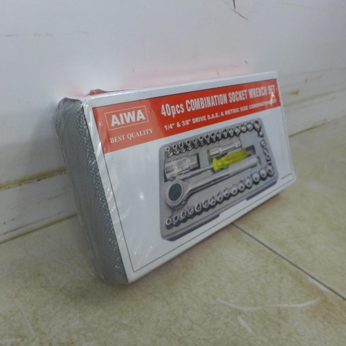 5008 - An Aiwa 40 piece combination socket set