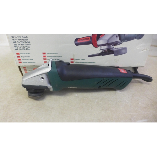 5013 - A Metabo WE14-150 Plus, 110V angle grinder, boxed and a Performance Power NLH260DS, 260W detail sand... 