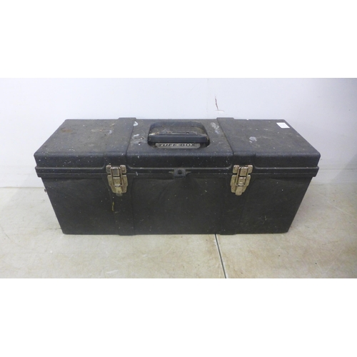 5017 - Three plastic toolboxes containing an assortment of handtools including a good selection of wood tur... 