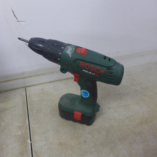 5031 - A Ferm FB5-800N, 240V belt sander, a Bosch PSB 18 X-Cel 18V cordless drill, a Performance Power Pro ... 