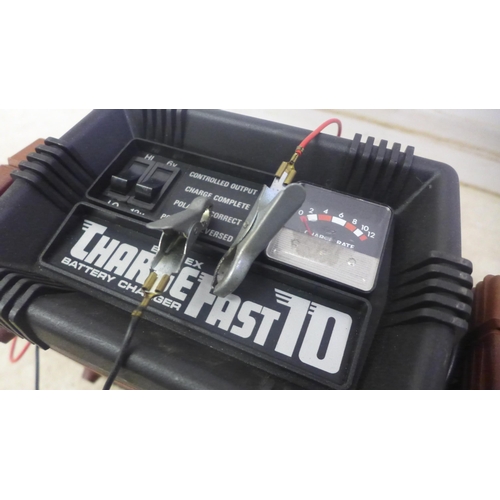 5034 - A Bradex Charge Fast 10 battery charger and an Auto Maxi Commercial bar rack kit (small hoop)