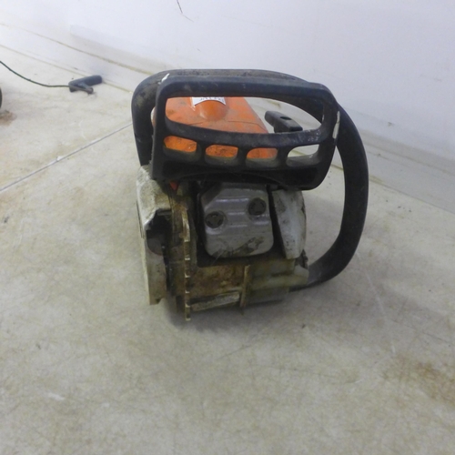 5043 - An Efco MT3700 petrol driven chainsaw body, one other Efco petrol driven chainsaw body and a Stihl M... 