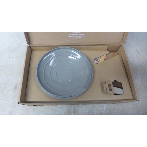 5078 - An Our Place Always pan with lid, spatula and steam basket in colour, gris chaud pale