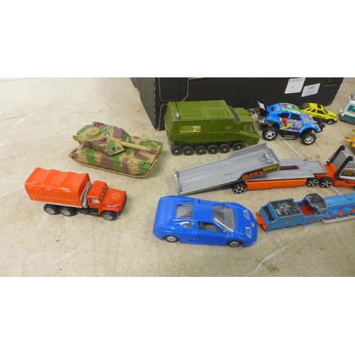 5087 - A collection of toy cars including die-cast