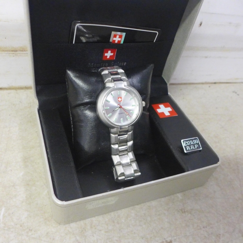 5097 - 4 boxed watches including Montre Suisse, Loaded, Relic and one other