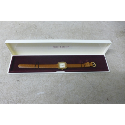 5098 - 4 Pierre Lannier cased watches - all different style