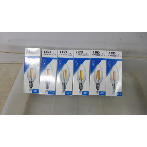 5110 - A quantity of lighting including solar ground lights, 6 LED candle bulbs, an LED purification filter... 