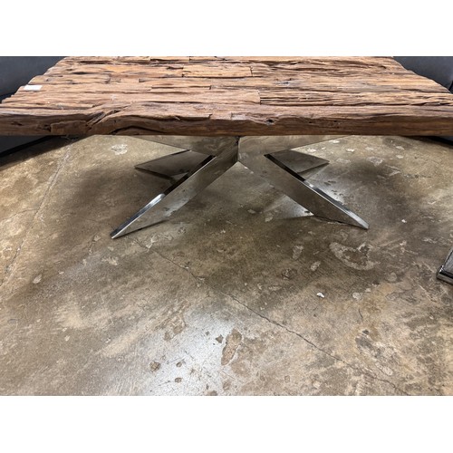 3046 - A railway sleeper coffee table *This lot is subject to VAT