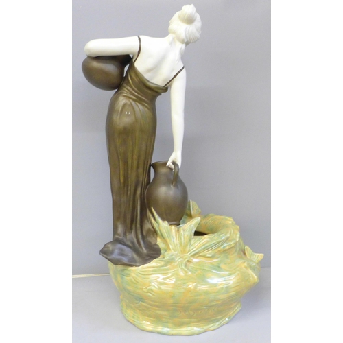 2008 - An Austrian Art Nouveau porcelain centrepiece, The Water Carrier, designed by Theodore Schoop for Be... 