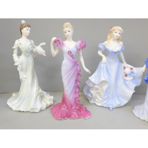 2009 - A collection of six Coalport figures including a special edition figure, Clementine Debut in Paris w... 