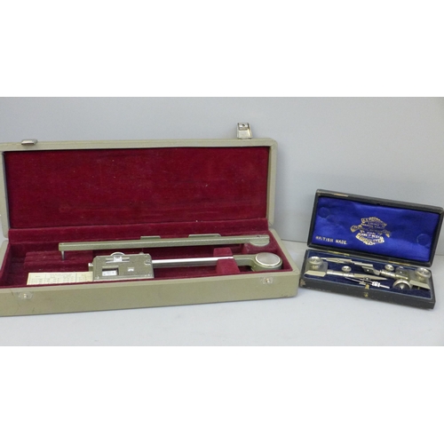 2015 - A 1960s Aristo Planimeter, cased, and an architects measuring tool by A.G. Thornton Ltd