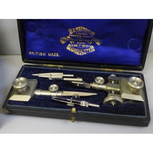 2015 - A 1960s Aristo Planimeter, cased, and an architects measuring tool by A.G. Thornton Ltd