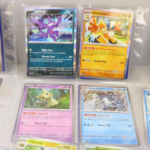 2021 - Over 500 Pokémon cards, including rare cards and holographic in protective wallets