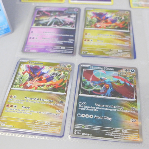 2023 - Over 500 Pokémon cards including rare cards and holographic in protective wallets