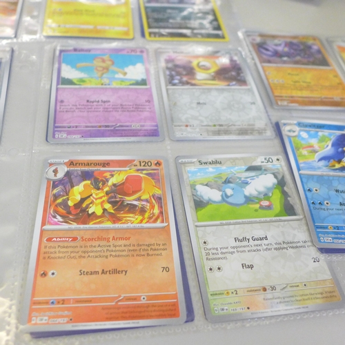 2026 - Over 500 Pokémon cards including rare cards and holographic in protective wallets