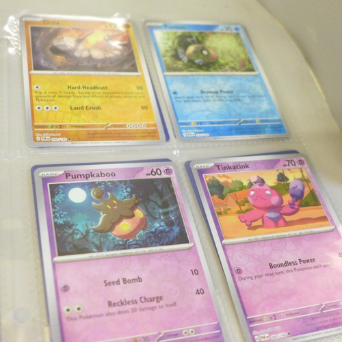 2026 - Over 500 Pokémon cards including rare cards and holographic in protective wallets