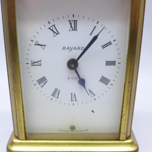 2034A - A Bayard brass carriage clock, French movement