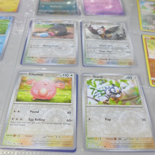 2040 - Over 500 Pokémon cards including rare cards and holographic in protective wallets