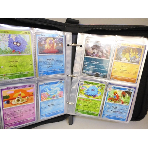 2041 - A full binder of 240 holographic Pokémon cards including rare cards