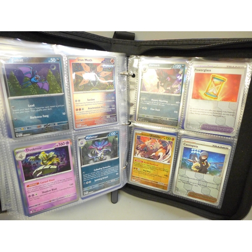 2041 - A full binder of 240 holographic Pokémon cards including rare cards