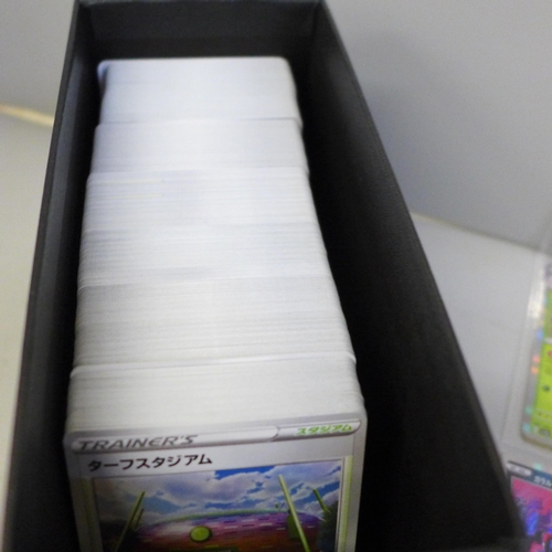 2044 - Over 480 Japanese Pokémon cards including holographic in protective wallets