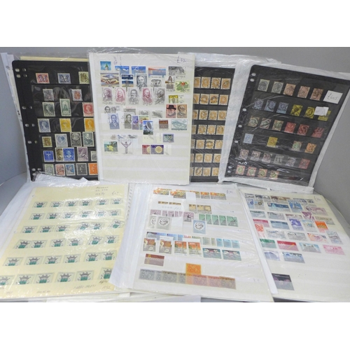 2068 - Stamps; stamps on sheets, catalogue value of over £2,500