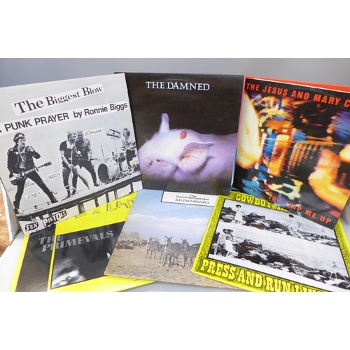 2073 - Fifteen punk and new wave LP records including The Cure (Faith), Iggy Pop, etc.