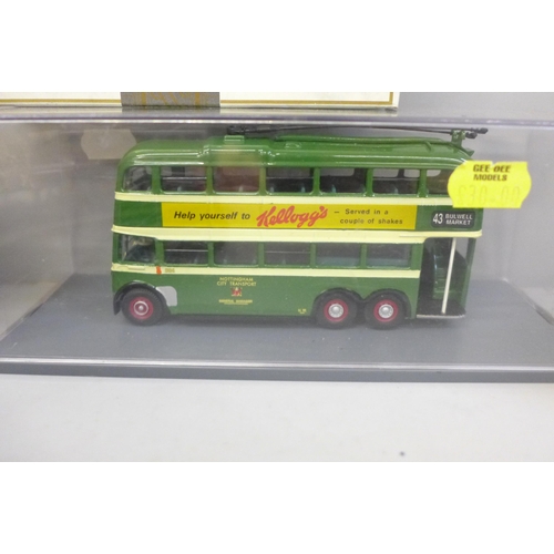 2081 - Eight die-cast model buses including Corgi and Matchbox