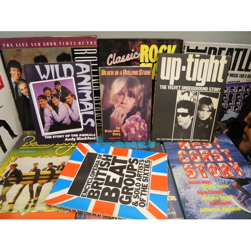 2095 - A collection of rock books including Velvet Underground, Queen and The Rolling Stones - 12 books